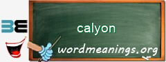WordMeaning blackboard for calyon